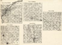 Wood County - Grand Rapids, Milladore, Sigel, Rock, Wood, Wisconsin State Atlas 1930c